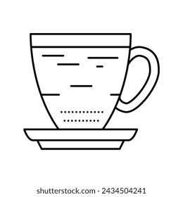 americano coffee line icon vector. americano coffee sign. isolated contour symbol black illustration