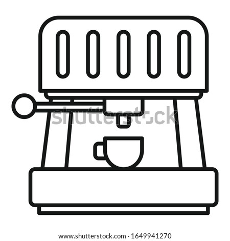 Americano coffee machine icon. Outline americano coffee machine vector icon for web design isolated on white background