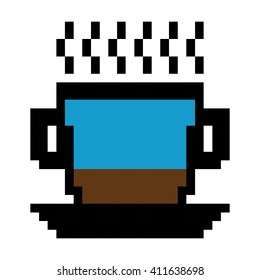 Americano Coffee Pixel Art