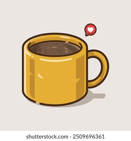 Americano Coffee Vector Illustration. Food and Beverages Illustration Concept.