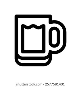 Americano. Editable stroke vector icon.