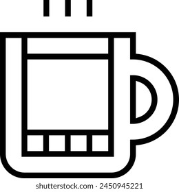 americano icon. Thin linear style design isolated on white background