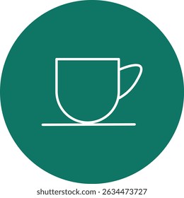 Americano Vector Line Circle Icon Design