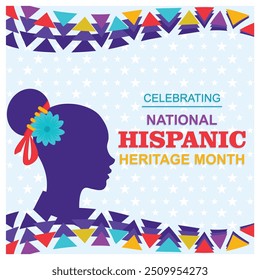 Americans celebrate hispanic heritage month. Get to know the culture and history of Latin people. Hispanic Heritage Month concept. Flat vector illustration.