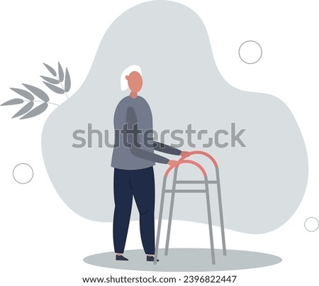 Americans with disabilities act or ADA protection law.flat vector illustration.Condition with limited mobility. Stock photo © 