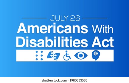 Americans Disability Act Observed Every Year: Vector De Stock (libre De ...