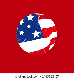 Americans flag icon. Vector illustration