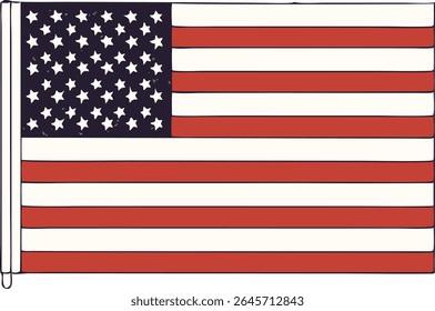 American's flag vector illustrator image
