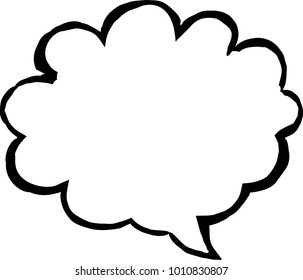 American-style style Speech balloon 8.This is a vector illustration.