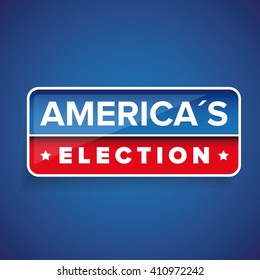 Americas Election vector button