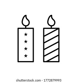 America's flag candle, vector icon illustration 