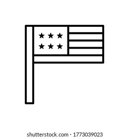 America's flag vector icon illustration
