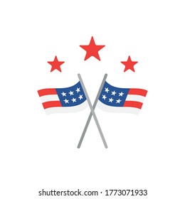 America's flag vector icon illustration