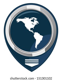 Americas map pointer
