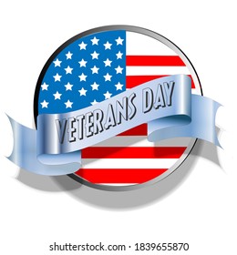 America's Veterans Day Sign and Badge