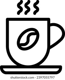 Americonolatte single vector line icon