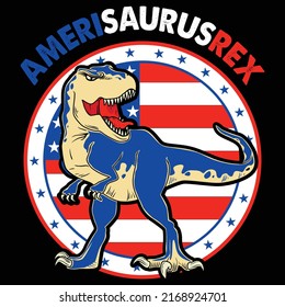Amerisaurusrex diseño tipográfico de plantillas de impresión de camisetas para archivo vectorial