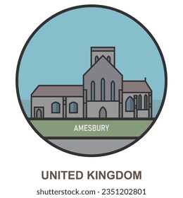 Amesbury. Cities and towns in United Kingdom. Flat landmark