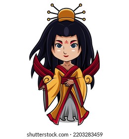 Ameterasu chibi mascot logo design
