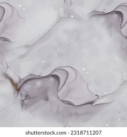Amethyst Alcohol Ink Watercolor. Gold Art Floor. Gold Light Seamless Pattern. Blue Seamless Background. Wall Marble Watercolor. Marble Alcohol Ink. Blue Water Color Marble. Luxury Seamless Painting.
