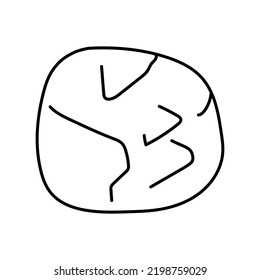 Amethyst color line icon. Precious stones. Pictogram for web page, mobile app, promo.