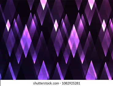 amethyst crystal shine abstract background, diamond business template, facet technology background, vector illustration