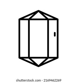 Amethyst Icon. Line Art Style Design Isolated On White Background