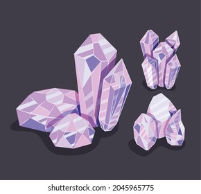 amethyst icons pack over black