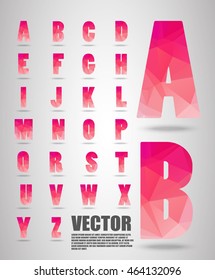 Amethyst lowpoly numbers font