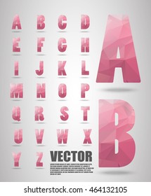 Amethyst lowpoly numbers font