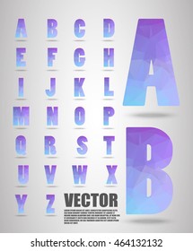 Amethyst lowpoly numbers font