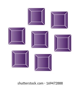 amethyst - vector gemstone illustration