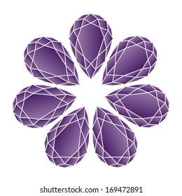 amethyst - vector gemstone illustration