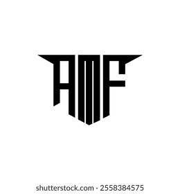 AMF letter logo design with white background in illustrator, vector logo modern alphabet font overlap style, calligraphy designs for logo, Poster, Invitation, etc.