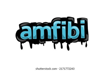 AMFIBI vector graffiti writing on white background