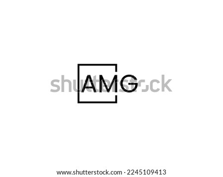 AMG letter creative modern elegant swoosh logo design