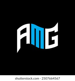 Diseño del logotipo de AMG, logotipo simple y moderno de AMG. Diseño de alfabeto lujoso AMG  
