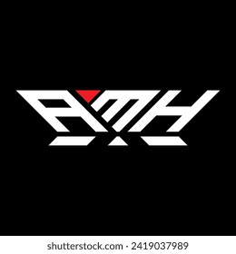 Diseño vectorial del logotipo de la carta AMH, logotipo sencillo y moderno de AMH. Diseño de alfabetos de lujo AMH  