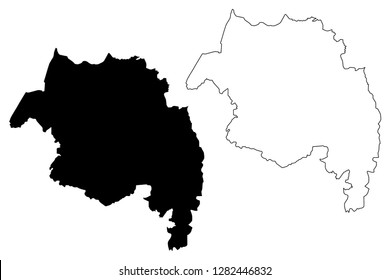 Amhara Region (Federal Democratic Republic of Ethiopia, Horn of Africa, Regions and chartered cities of Ethiopia) map vector illustration, scribble sketch Amhara State map