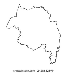 Amhara Region map, administrative division of Ethiopia. Vector illustration.