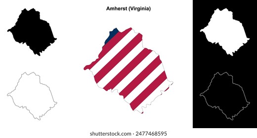 Condado de Amherst (Virginia) conjunto de mapas esquemáticos