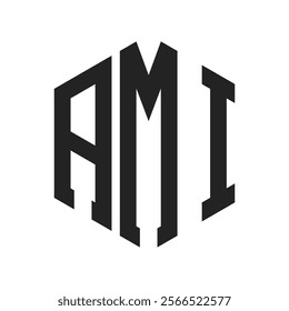 AMI Logo Design. Initial Letter AMI Monogram Logo using Hexagon shape