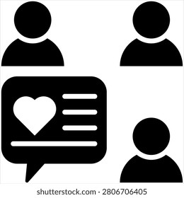 Amiability Single Icon Glyph Black