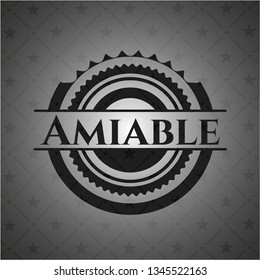 Amiable retro style black emblem