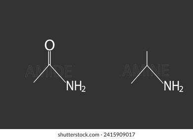 Amide or  amine molecular skeletal chemical formula