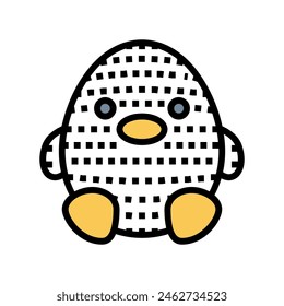 amigurumi kawaii color icon vector. amigurumi kawaii sign. isolated symbol illustration