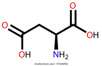 Amino acid aspartic acid structural formula