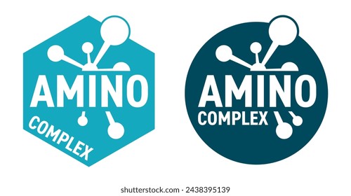 Amino acid complex label - organic compounds monomers that make up proteins and used in food industry, condiment, bodybuilding supplement, animal feed