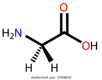 Amino acid glycine structural formula