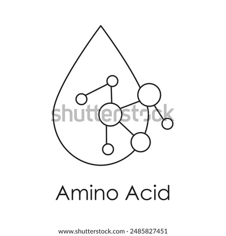 Amino Acid Icon: Essential Building Blocks for Health and Fitness with editable stroke.